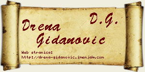 Drena Gidanović vizit kartica